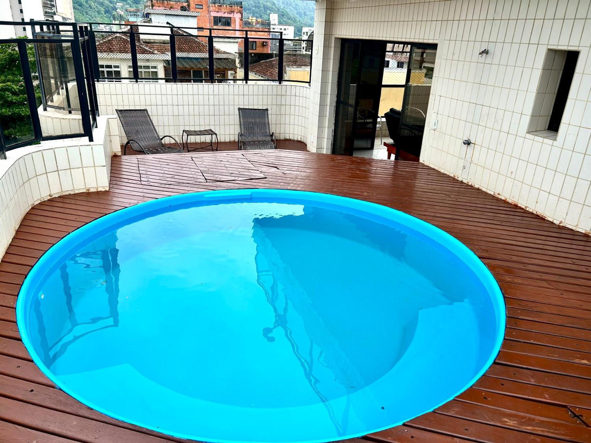 Cobertura Guaruja Churrasqueira E Piscina Privativas Kültér fotó
